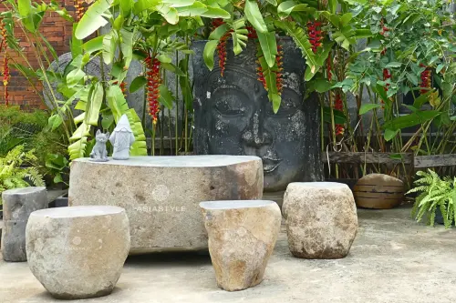 Product image of the product “Table made from Naturestone Riverstone 100x50x80 cm ”